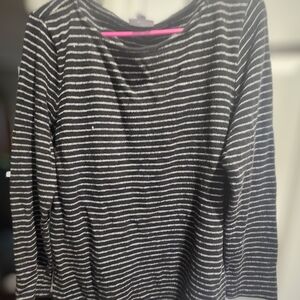 Black and White Striped Top